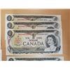 Image 5 : Sheet of 16 1973 Canadian One Dollar Bills in Sequences