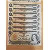 Image 6 : Sheet of 16 1973 Canadian One Dollar Bills in Sequences