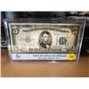 Image 1 : 1934 encased US Five Dollar Silver Certificate
