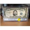 Image 1 : 1953 encased US Five Dollar Silver Certificate