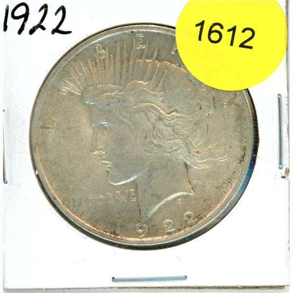 1922 US Peace Dollar