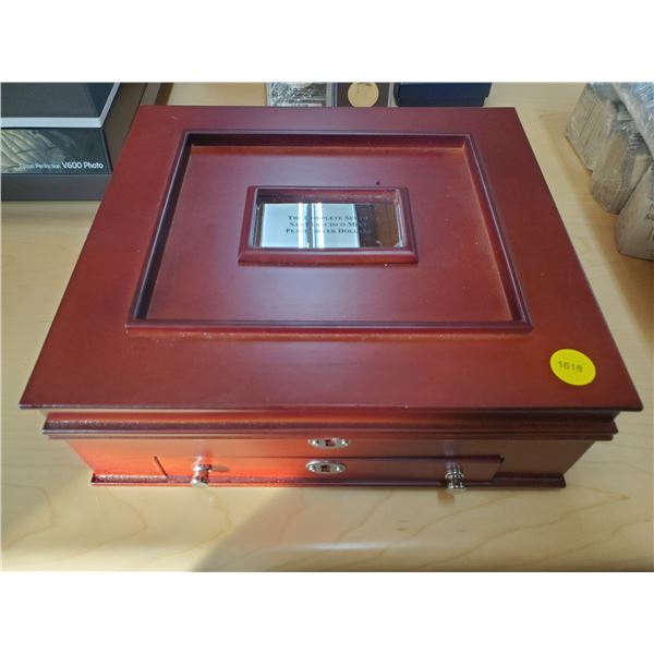 1922,23,24,25,26,28 Set of San Francisco Mint Peace Silver Dollars in Mahogany Case