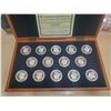 Image 1 : 1878-1893 Complete CC Morgan Silver Dollar Tribute Proof Set in Case .999 silver CLAD bronze