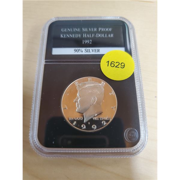 1992 Silver Proof Kennedy Half-Dollar 90% Silver