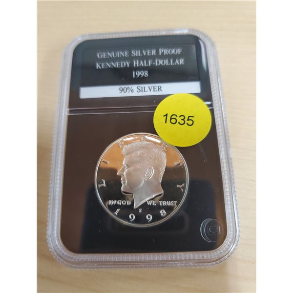 1998 Silver Proof Kennedy Half-Dollar 90% Silver