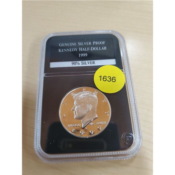 1999 Silver Proof Kennedy Half-Dollar 90% Silver