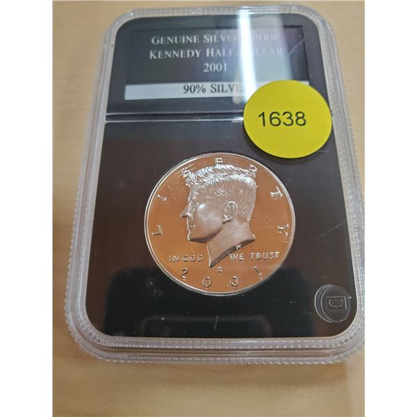 2001 Silver Proof Kennedy Half-Dollar 90% Silver