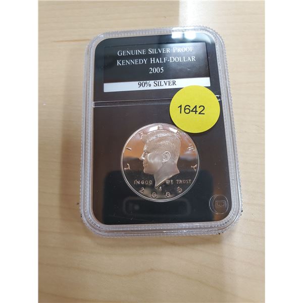 2005 Silver Proof Kennedy Half-Dollar 90% Silver