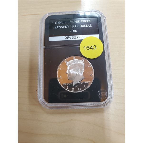 2006 Silver Proof Kennedy Half-Dollar 90% Silver