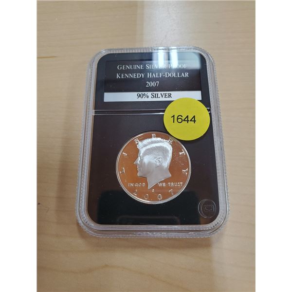 2007 Silver Proof Kennedy Half-Dollar 90% Silver