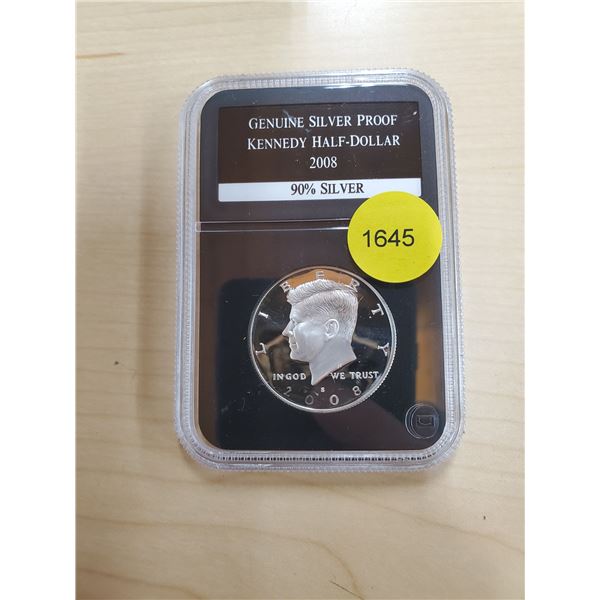 2008 Silver Proof Kennedy Half-Dollar 90% Silver