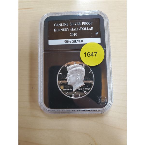 2010 Silver Proof Kennedy Half-Dollar 90% Silver