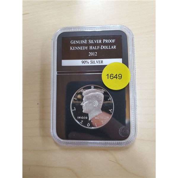 2012 Silver Proof Kennedy Half-Dollar 90% Silver
