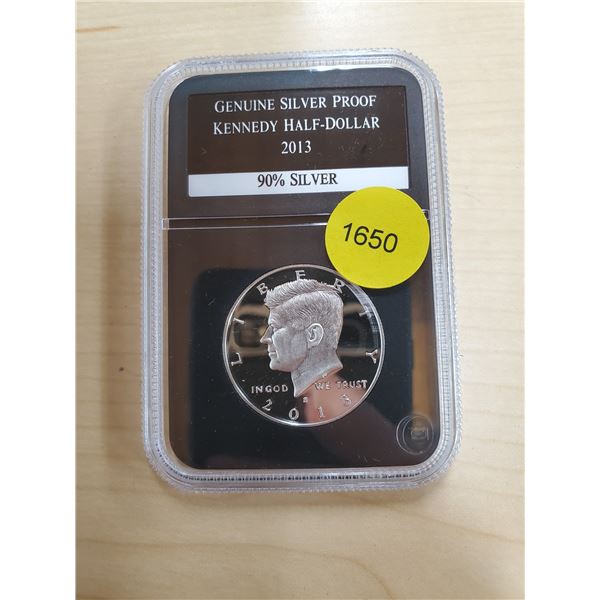 2013 Silver Proof Kennedy Half-Dollar 90% Silver