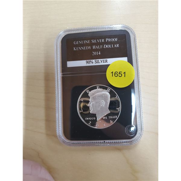 2014 Silver Proof Kennedy Half-Dollar 90% Silver