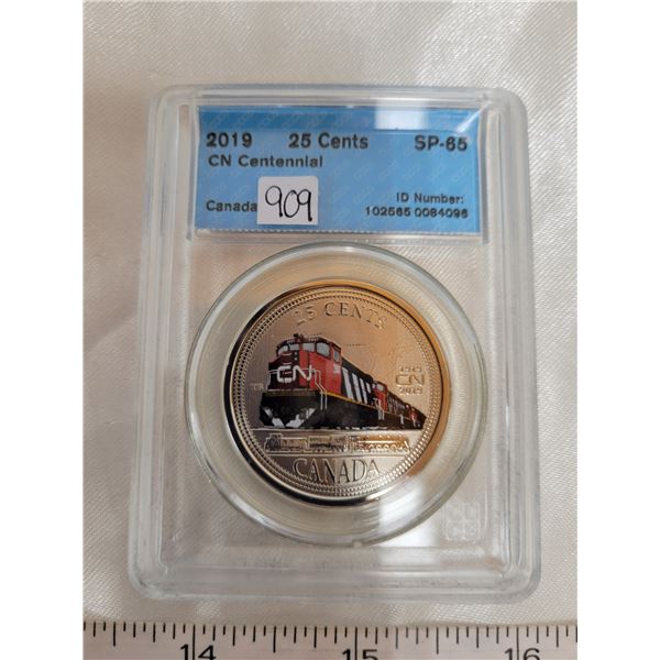 2019 CN Centennial 25¢ CCCS SP-65