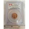 Image 1 : 2012 Canada 1¢ penny one cent PCGS MS66RD copper plated zinc