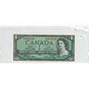 Image 1 : 1954 Canada $1.00 one dollar bill - J/M prefix, MS65 Gem bright colors