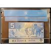 Image 2 : Look! Set of Canadian $5.00 five dollar bills 1986 & 2001 IDENTICAL SERIAL NUMBERS 15 years apart!