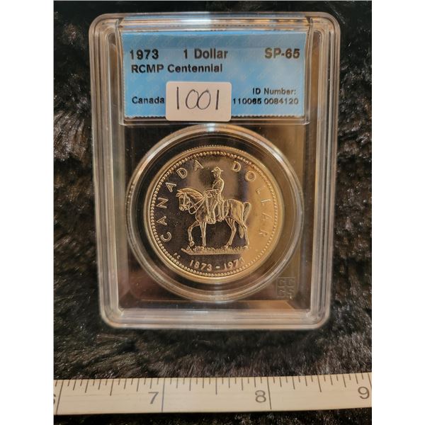 1973 Canada one dollar $1.00 one dollar RCMP centennial CCCS SP-65