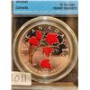 Image 2 : 2004  five dollars $5.00 1 oz .9999 Silver Maple Leaf, Winter CCCS MS-67
