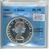 Image 1 : 1963 Canada 1 dollar 'cameo' CCCS  PL-65