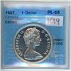 Image 1 : 1967 Canada 1 dollar 'cameo' CCCS PL-65