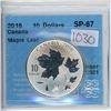 Image 1 : 2016 Canada 10 dollars $10.00 'Maple Leaf' CCCS SP-67