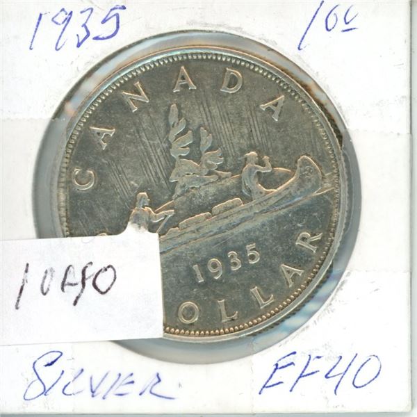 1935 silver dollar $1.00 EF-40