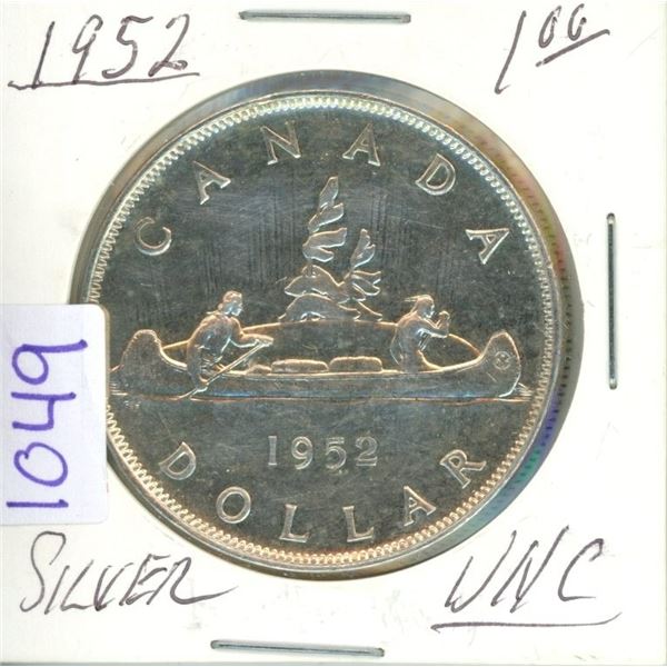 1952 $1.00 silver dollar UNC
