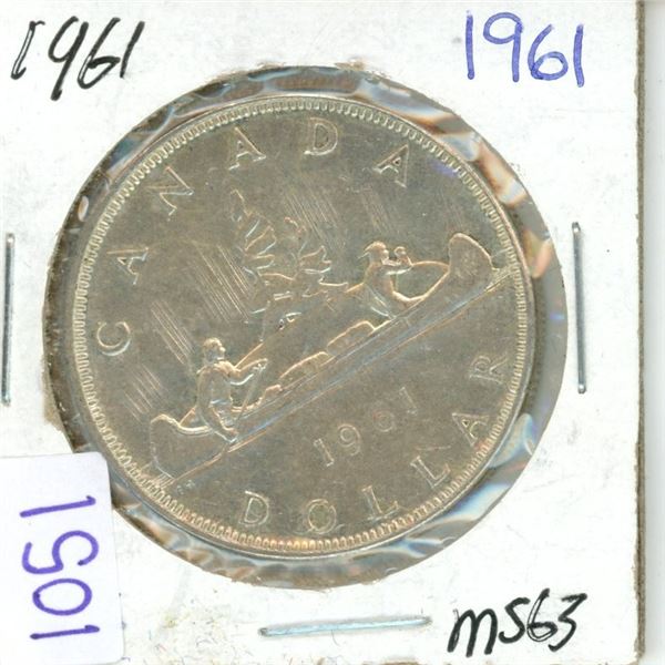 1961 silver dollar $1.00 MS-62