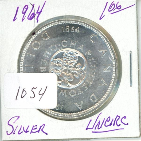 1964 silver dollar $1.00 UNC