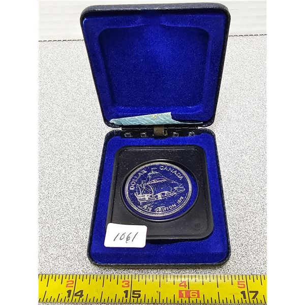 1979 $1 Silver Coin in RCM Box & Outer Cover UNC Griffon