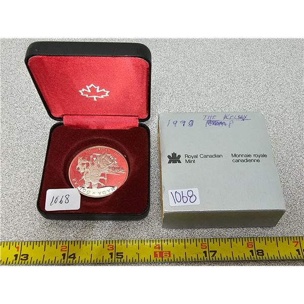 1990 $1 Silver Coin in RCM Box & Outer Cover - UNC Kelsey