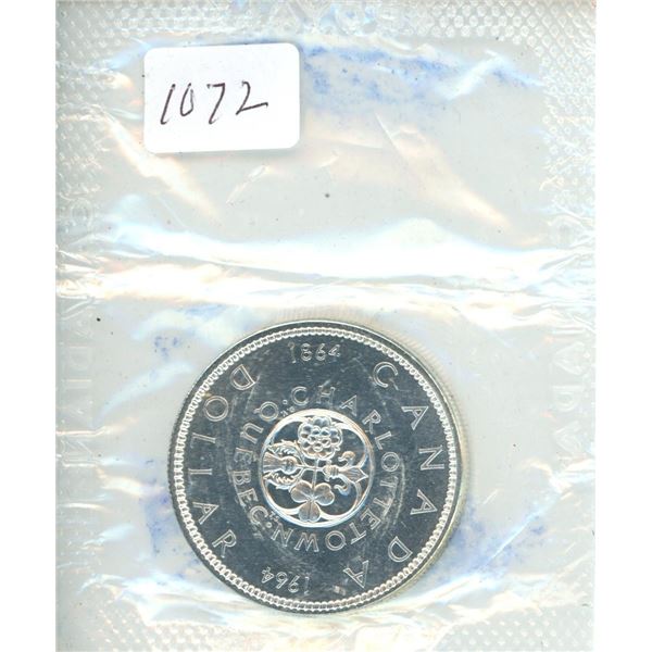 1964 $1 Silver Coin in Original PLO FILM UNC