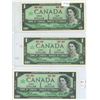Image 1 : 3 - 1867-1967 UNC $1 Bills