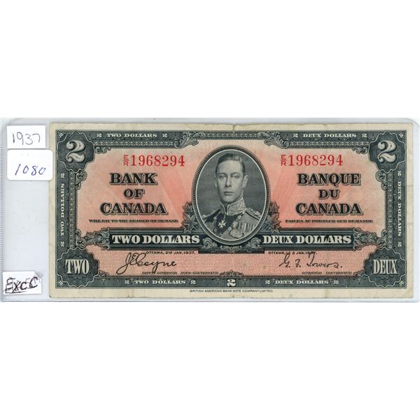 1937 K.G $2 Bill