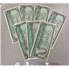 Image 1 : 8 - 1954 - $1 Bank Of Canada Bills UNC
