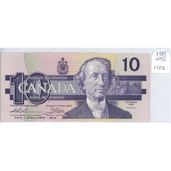 1 - 1989 $10 Bill UNC