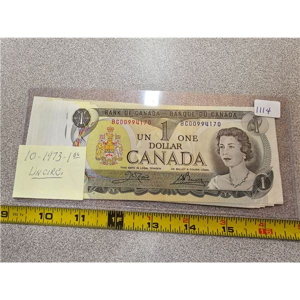 10 - 1973 $1 Bills