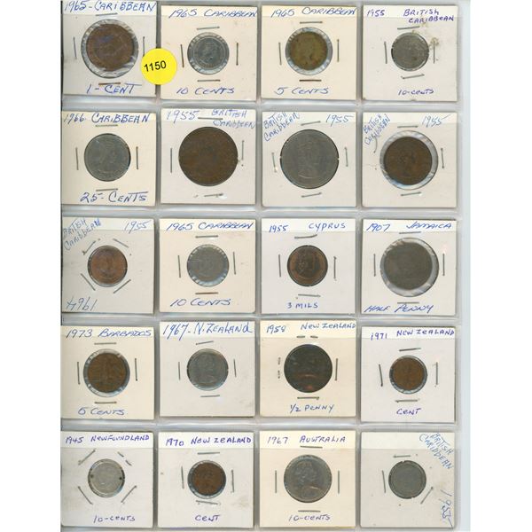 Page of Foreign Coins 1907-1973