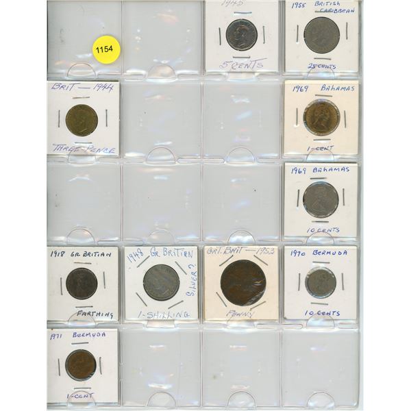 Page of Foreign Coins 1918-1970
