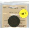 Image 1 : 1886 Obv 2 EF40 ICCS Graded Canadian Large Cent Coin