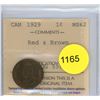 Image 1 : 1929 MS62 ICCS Graded Canadian Small Cent Coin