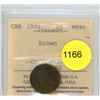 Image 1 : 1931 MS60 ICCS Graded Canadian Small Cent Coin