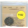 Image 1 : 1948 AU50 ICCS Graded Canadian Five Cent Coin