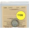 Image 1 : 1950 MS62 ICCS Graded Canadian Ten Cent Coin