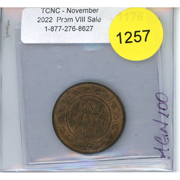 1859 Canadian Large Cent Coin