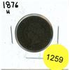 Image 1 : 1876H Canadian Large Cent Coin