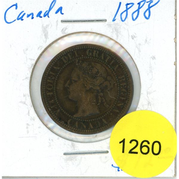 1888 Canadian Large Cent Coin